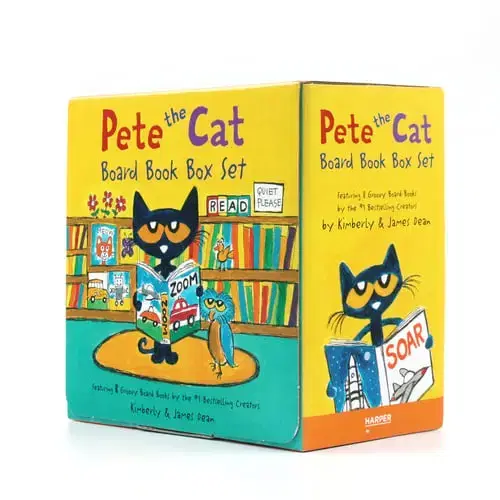 Sách tiếng Anh Pete the Cat 8-Board Book Box Set (international special ed) chính hãng - Bookee